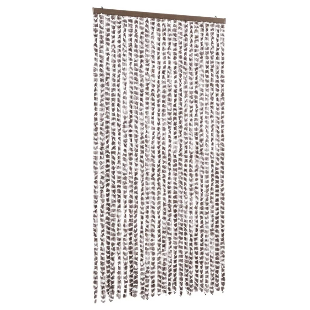 (taupe and white, 100 x 230 cm) vidaXL Fly Curtain Door Curtain Fly Screen Fly Blind Insect Curtain Chenille