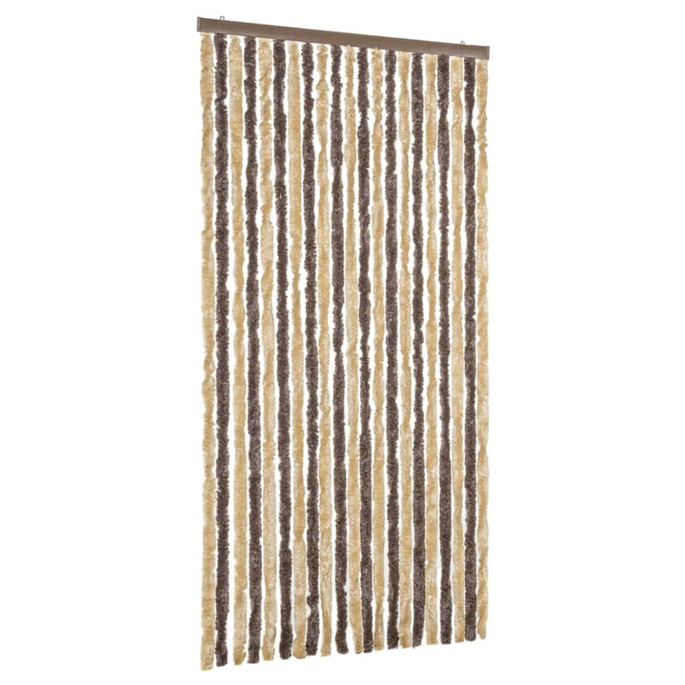 Vidaxl ( And 90 X 200 Cm) Fly Curtain Door Curtain Fly Screen Fly Blind Insect Curtain Chenille Dark/Brown/Beige
