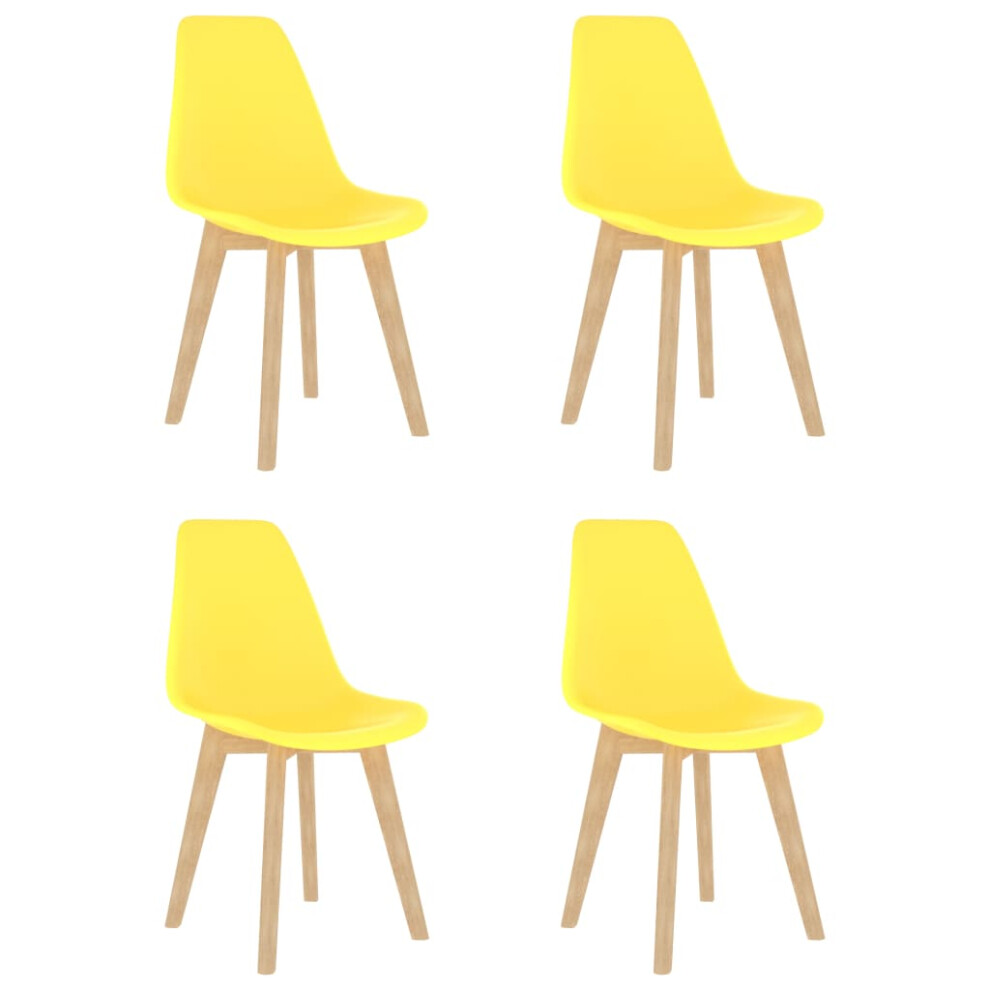 (yellow, 4 pcs) vidaXL Dining Chairs Dinner Room Seat Resturant Kitchen Chair Dinner Chair