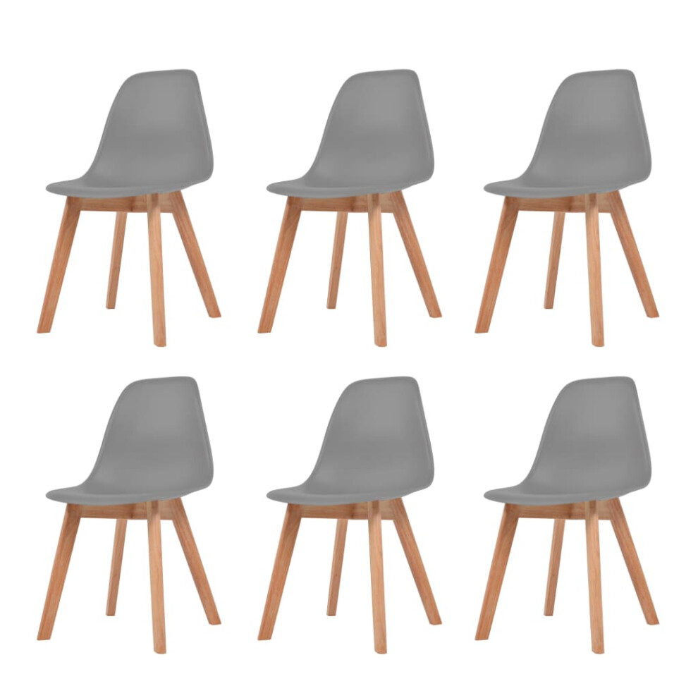 (grey, 6 pcs) vidaXL Dining Chairs Dinner Room Seat Resturant Kitchen Chair Dinner Chair