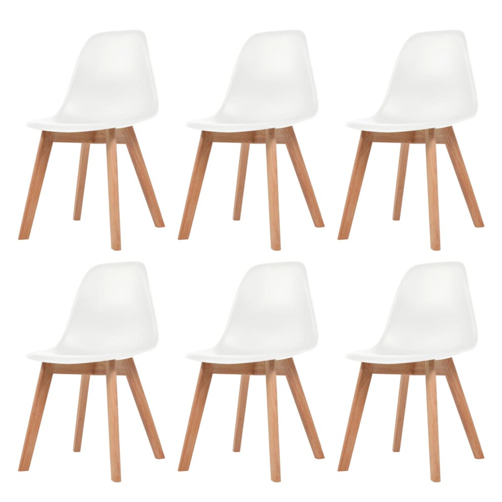 (white, 6 pcs) vidaXL Dining Chairs Dinner Room Seat Resturant Kitchen Chair Dinner Chair