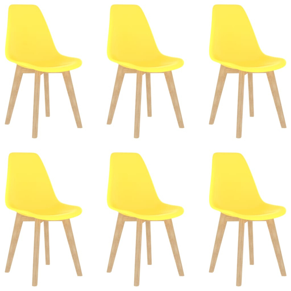 (yellow, 6 pcs) vidaXL Dining Chairs Dinner Room Seat Resturant Kitchen Chair Dinner Chair