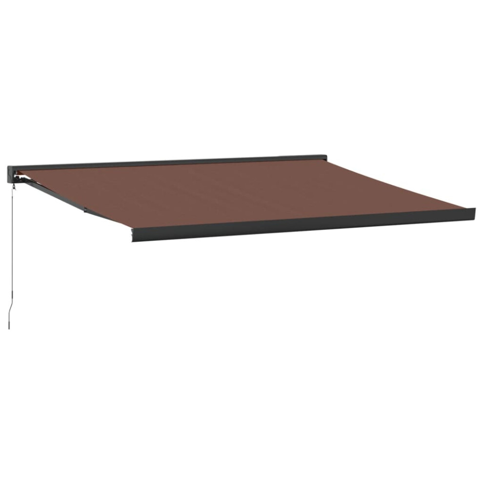 (brown, 450 x 300 cm) vidaXL Manual Cassette Awning Retractable Window Canopy Shade Patio Awning