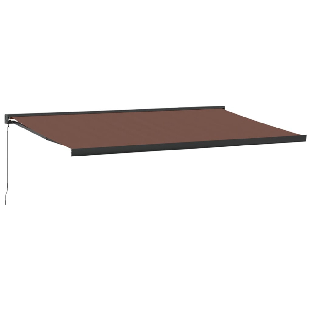 (brown, 500 x 300 cm) vidaXL Manual Cassette Awning Retractable Window Canopy Shade Patio Awning