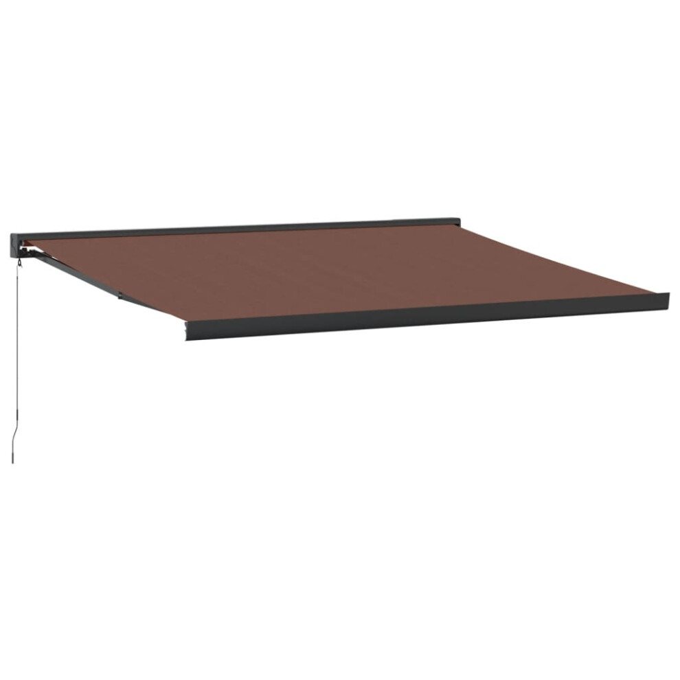 (brown, 400 x 300 cm) vidaXL Manual Cassette Awning Retractable Window Canopy Shade Patio Awning