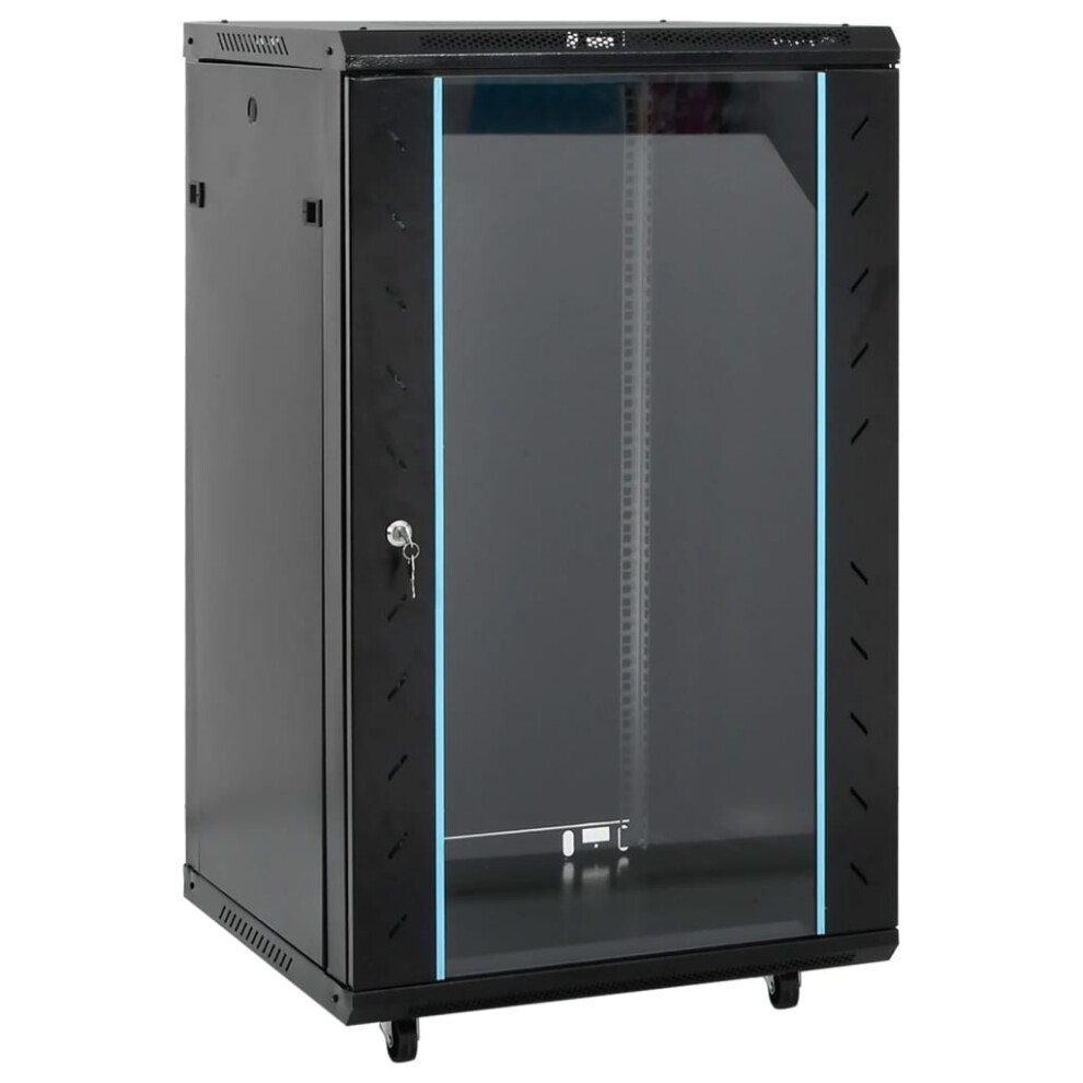 (black, 600 x 600 x 1000 mm) vidaXL Network Cabinet with Feet Office Server Rack Data Cabinet 19" IP20