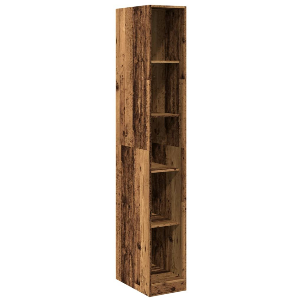 (old wood, 30 x 50 x 200 cm/ 4 shelves piece) vidaXL Wardrobe Clothing Storage Hanger Clothes Cabinet Closet Engineered Wood