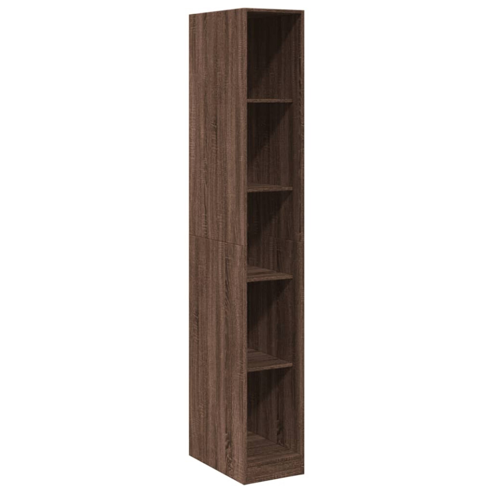 (brown oak, 30 x 50 x 200 cm/ 4 shelves piece) vidaXL Wardrobe Clothing Storage Hanger Clothes Cabinet Closet Engineered Wood