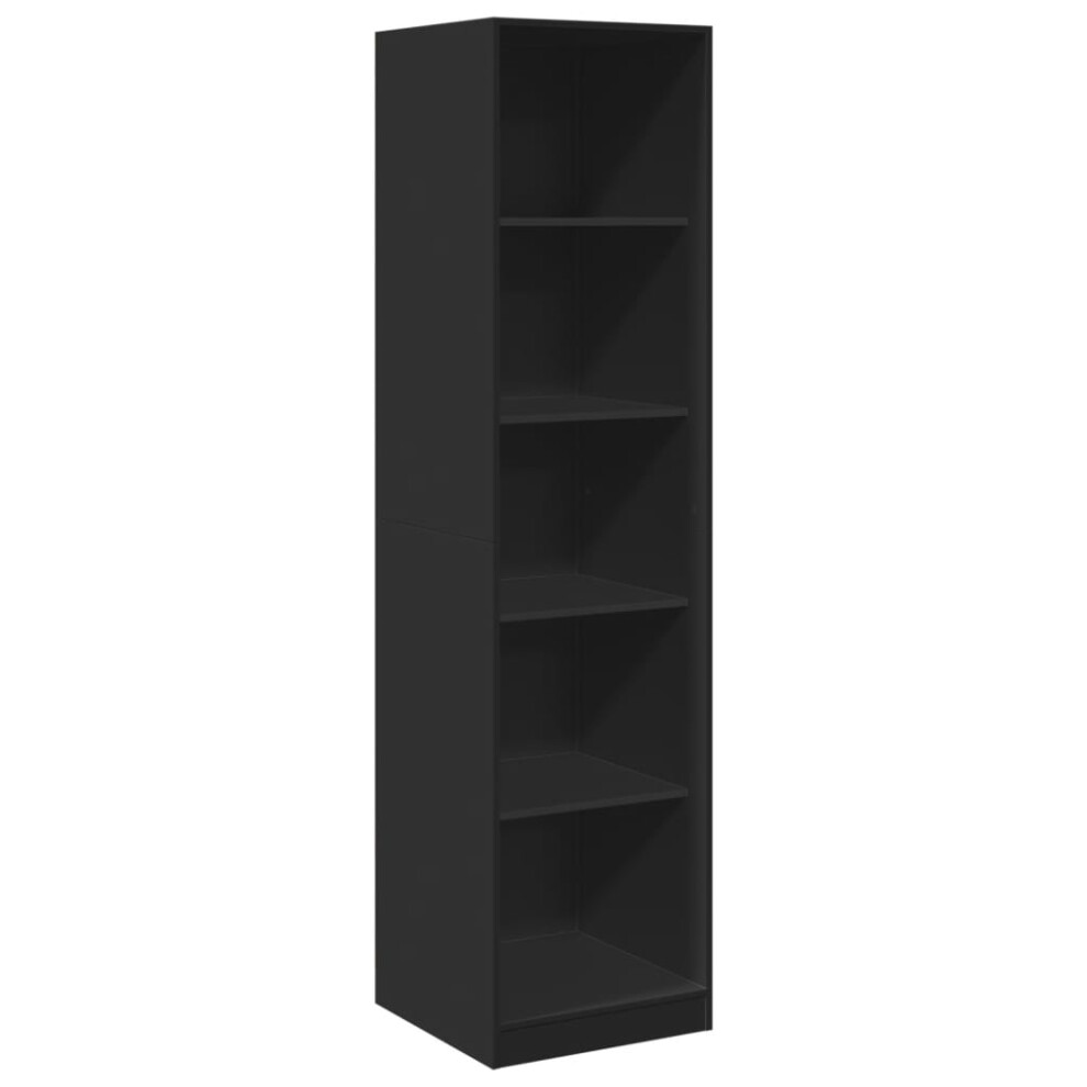 (black, 50 x 50 x 200 cm/ 4 shelves piece) vidaXL Wardrobe Clothing Storage Hanger Clothes Cabinet Closet Engineered Wood