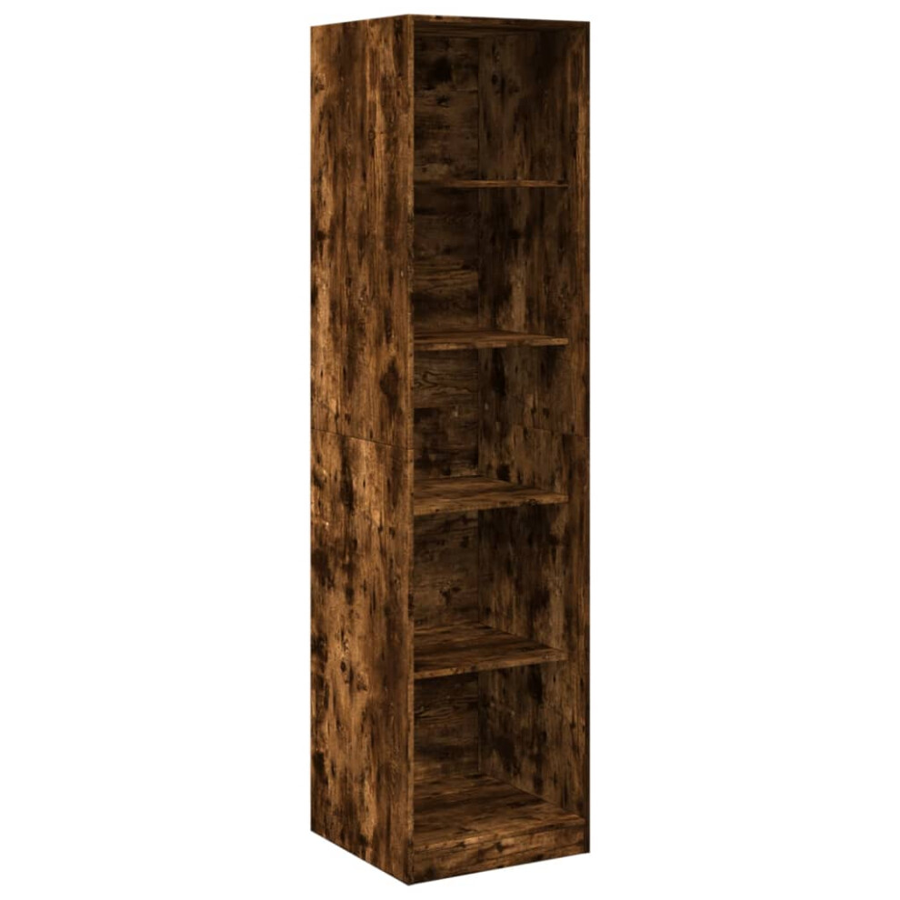 (smoked oak, 50 x 50 x 200 cm/ 4 shelves piece) vidaXL Wardrobe Clothing Storage Hanger Clothes Cabinet Closet Engineered Wood