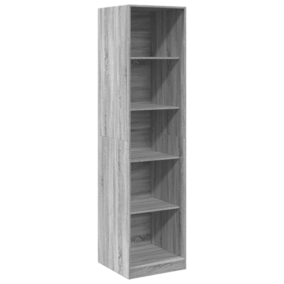 (grey sonoma, 50 X 50 X 200 cm/ 4 Shelves piece) vidaXL Wardrobe Clothing Storage Hanger Clothes Cabinet Closet Engineered Wood