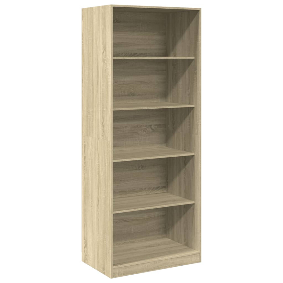 (sonoma oak, 80 X 50 X 200 cm/ 4 Shelves piece) vidaXL Wardrobe Clothing Storage Hanger Clothes Cabinet Closet Engineered Wood