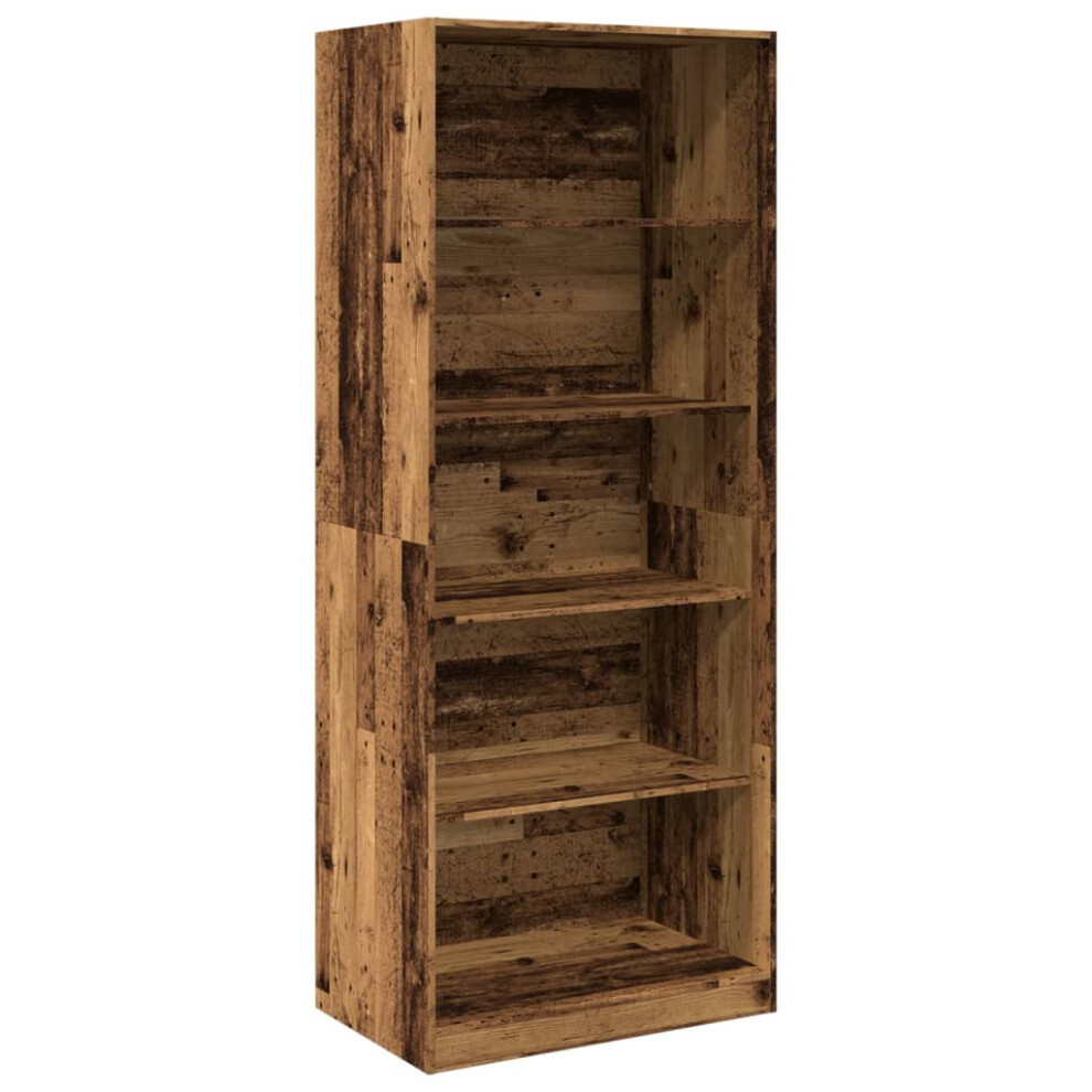 (old wood, 80 x 50 x 200 cm/ 4 shelves piece) vidaXL Wardrobe Clothing Storage Hanger Clothes Cabinet Closet Engineered Wood