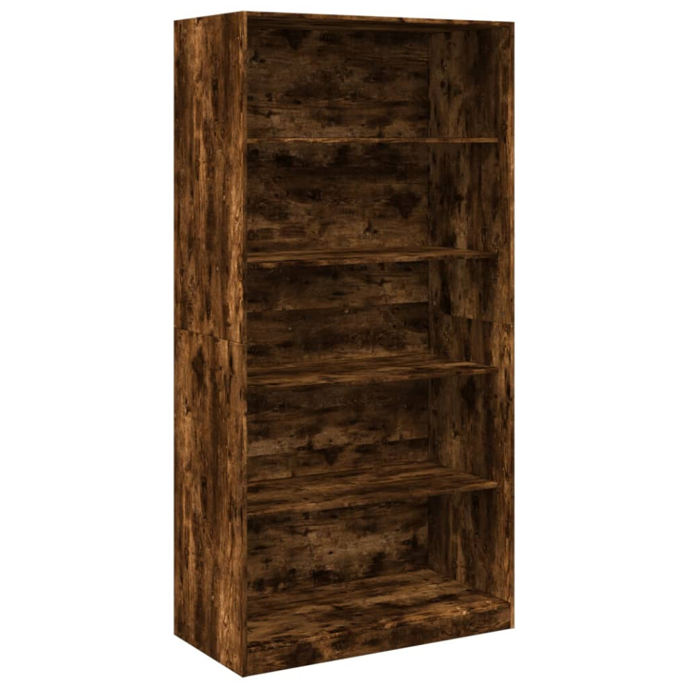 (smoked oak, 100 x 50 x 200 cm/ 4 shelves piece) vidaXL Wardrobe Clothing Storage Hanger Clothes Cabinet Closet Engineered Wood