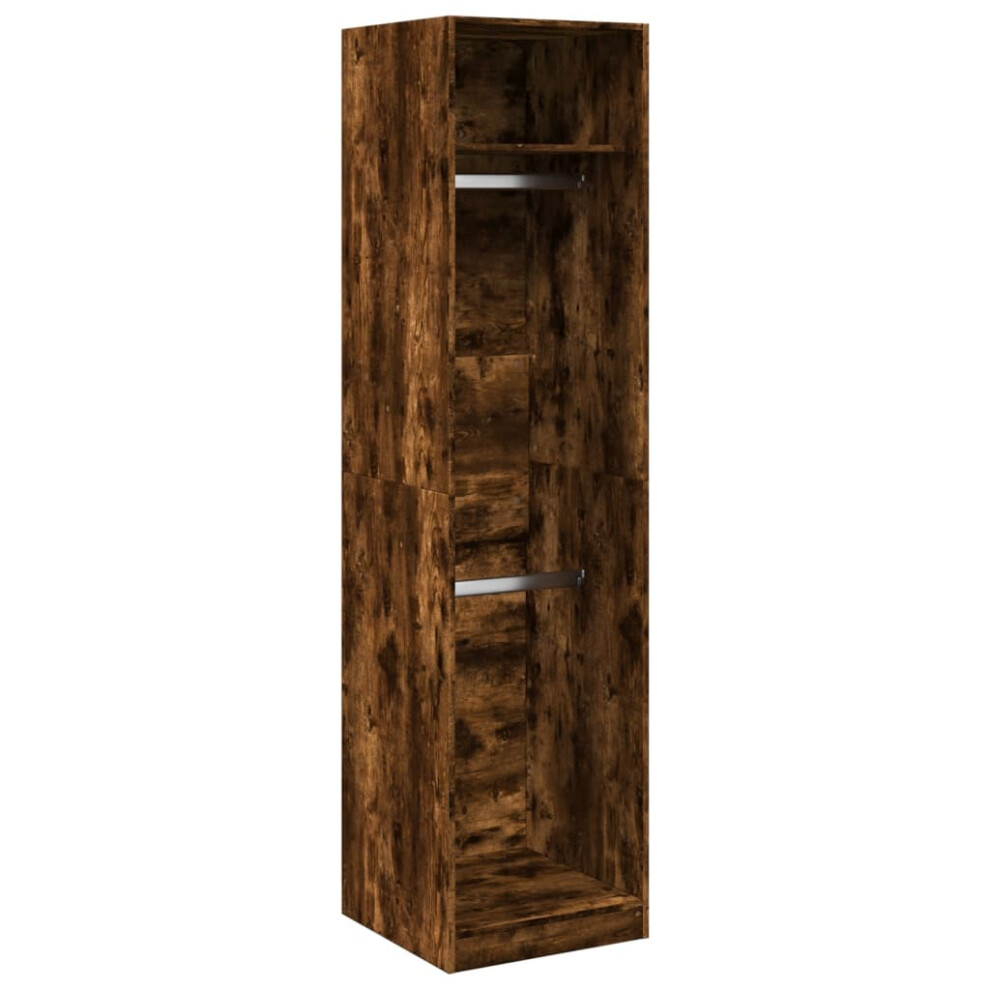 (smoked oak, 50 x 50 x 200 cm/ 1 shelf piece) vidaXL Wardrobe Clothing Storage Hanger Clothes Cabinet Closet Engineered Wood