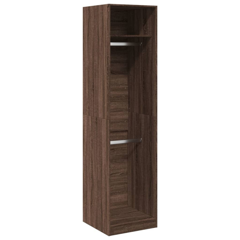 (brown oak, 50 x 50 x 200 cm/ 1 shelf piece) vidaXL Wardrobe Clothing Storage Hanger Clothes Cabinet Closet Engineered Wood