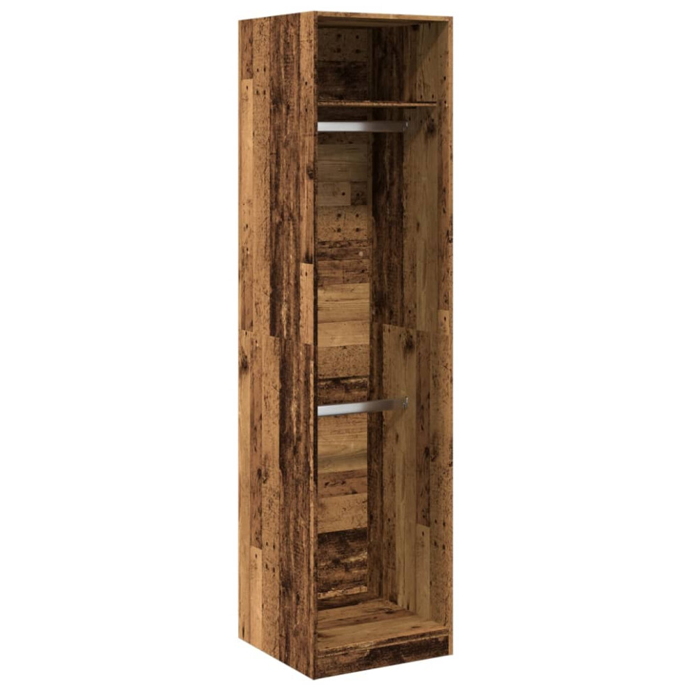 (old wood, 50 x 50 x 200 cm/ 1 shelf piece) vidaXL Wardrobe Clothing Storage Hanger Clothes Cabinet Closet Engineered Wood