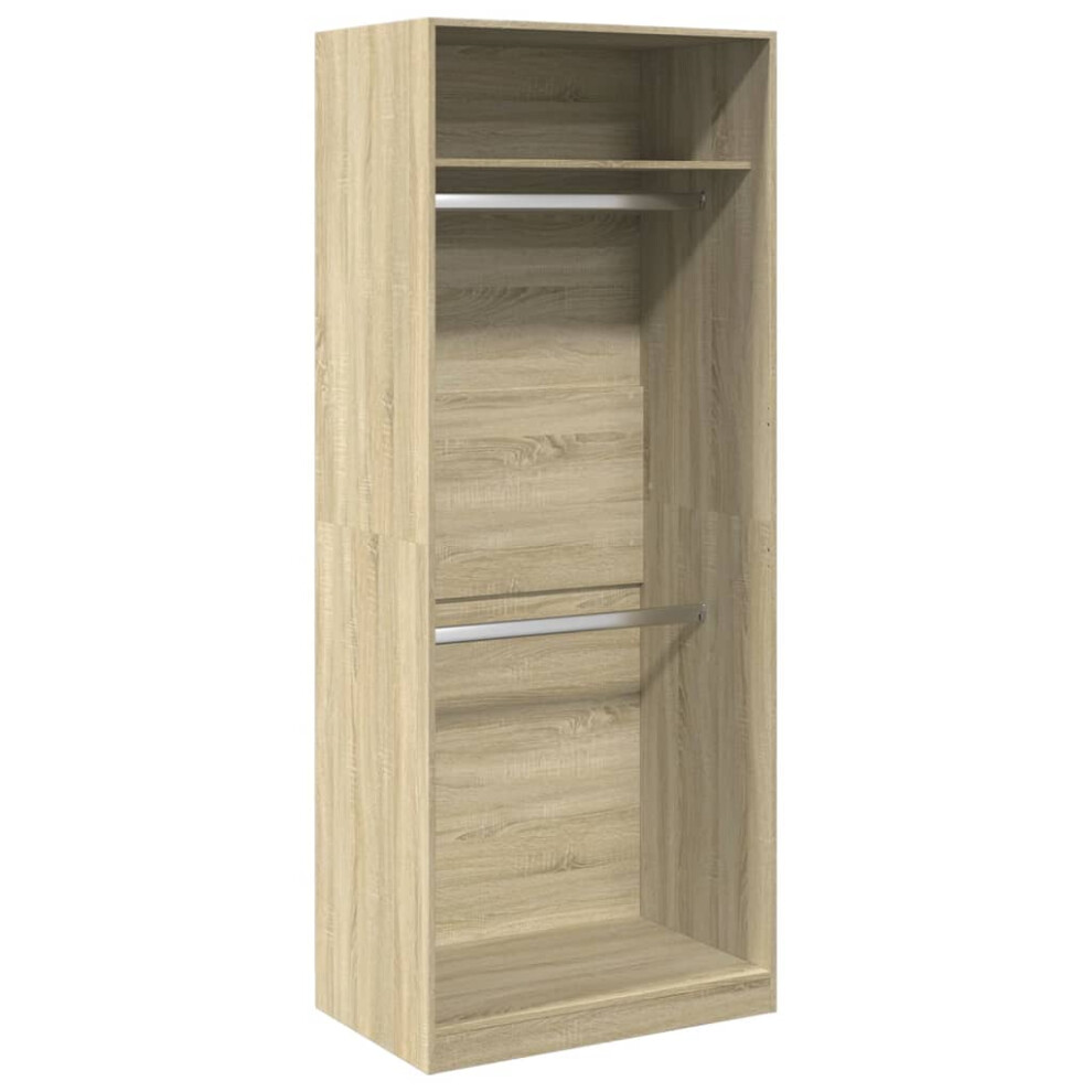 (sonoma oak, 80 x 50 x 200 cm/ 1 shelf piece) vidaXL Wardrobe Clothing Storage Hanger Clothes Cabinet Closet Engineered Wood