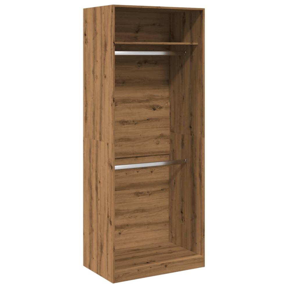 (oak, 80 x 50 x 200 cm/ 1 shelf piece) vidaXL Wardrobe Clothing Storage Hanger Clothes Cabinet Closet Engineered Wood