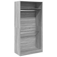 (grey sonoma, 100 x 50 x 200 cm/ 1 shelf piece) vidaXL Wardrobe Clothing Storage Hanger Clothes Cabinet Closet Engineered Wood