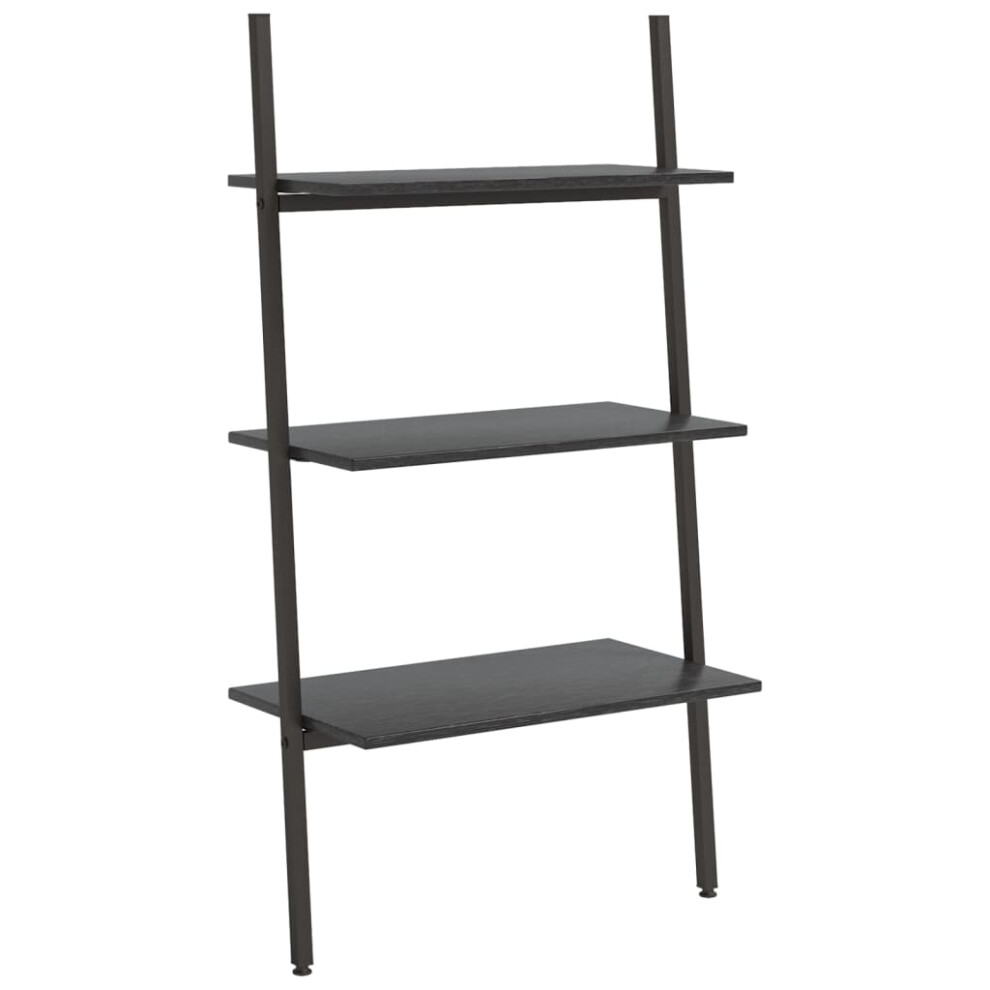 (black, 64 x 34 x 116 cm) vidaXL Leaning Shelf Bookcase Bookshelf Shelving Unit Storage Rack Organiser