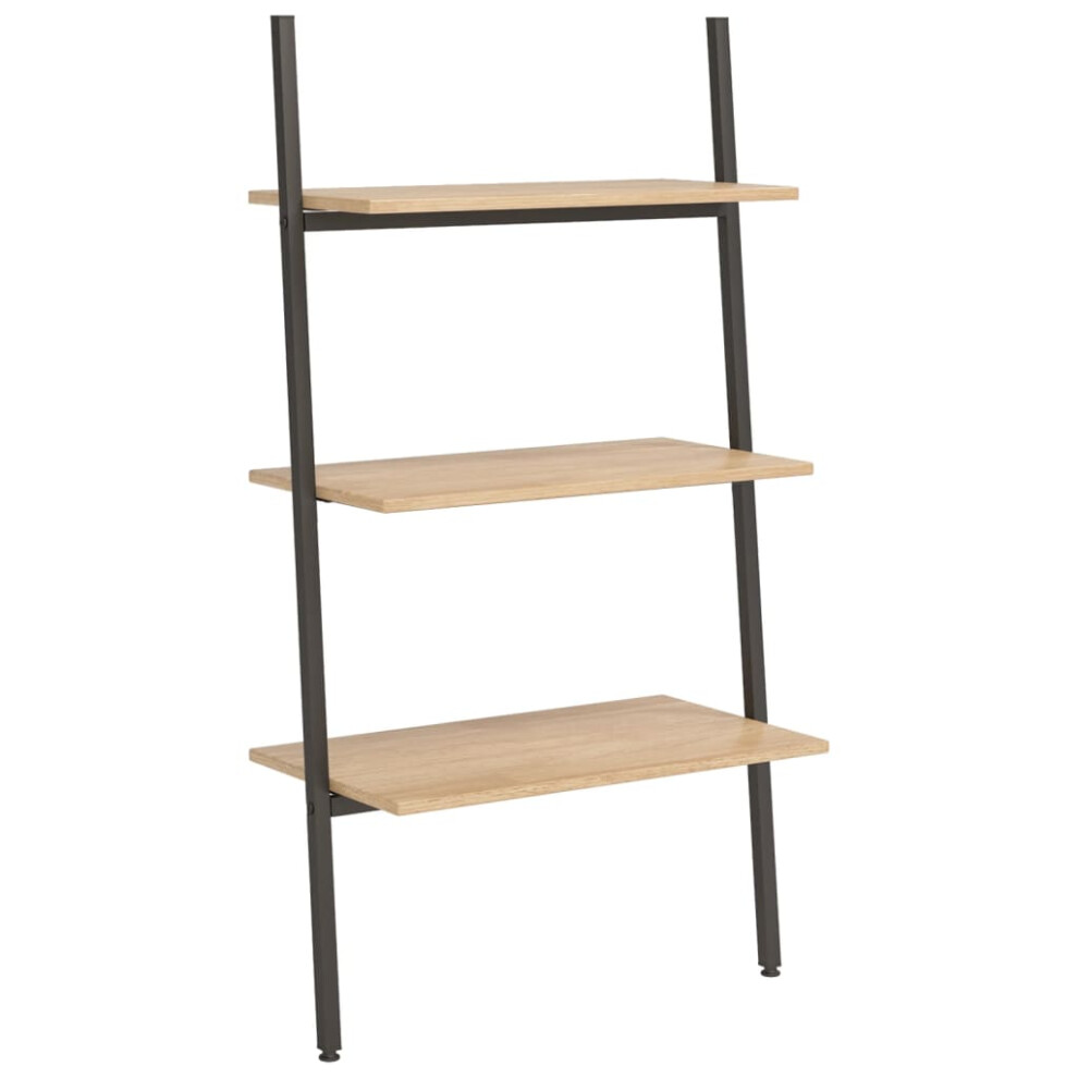 (light brown, 64 x 34 x 116 cm) vidaXL Leaning Shelf Bookcase Bookshelf Shelving Unit Storage Rack Organiser