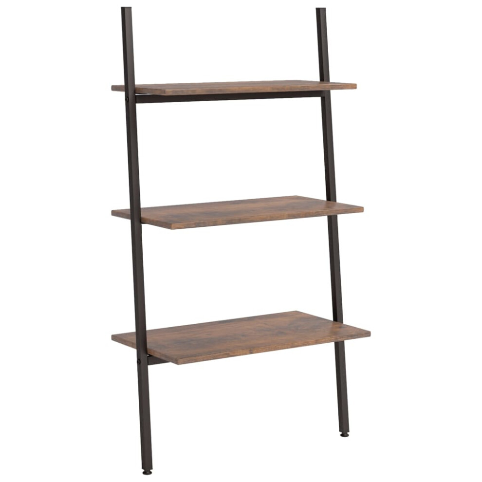 (dark brown, 64 x 34 x 116 cm) vidaXL Leaning Shelf Bookcase Bookshelf Shelving Unit Storage Rack Organiser