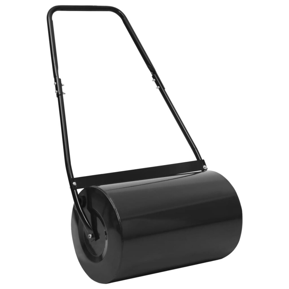 (black) vidaXL Lawn Roller Field Grass Roller Gardening Levelling Outdoor Hand Roller