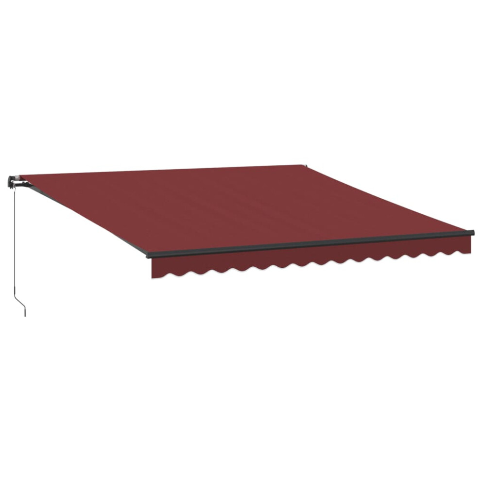 (burgundy, 400 x 350 cm) vidaXL Manual Retractable Awning Outdoor Patio Awning Sunshade Garden Canopy