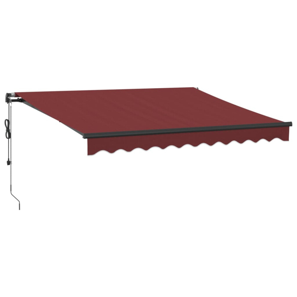 (burgundy, 300 x 250 cm) vidaXL Automatic Retractable Awning Patio Canopy Outdoor Awning Folding Arm