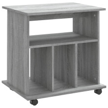 (grey sonoma) vidaXL Rolling Cabinet Office Side Table Hall Drawer Cabinet Engineered Wood