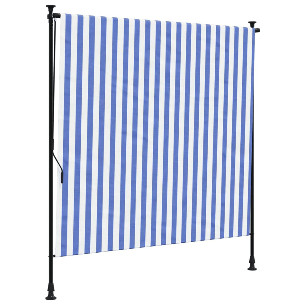 (blue, 150 x 270 cm) vidaXL Outdoor Roller Blind Garden Roller Shade Blackout UV Fabric and Steel