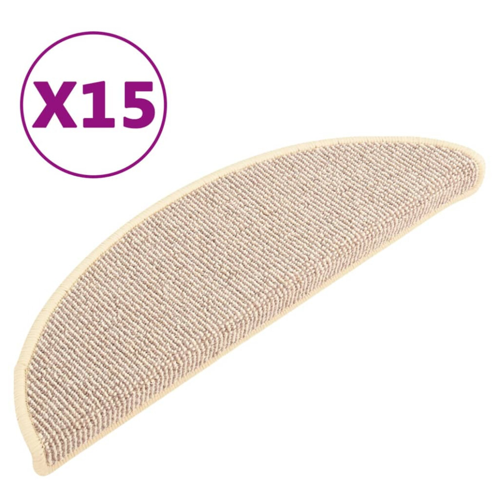 (white and brown, 56 x 17 x 3 cm) vidaXL 15x Carpet Stair Treads Protector Multi Colours 65x21x4cm/56x17x3cm