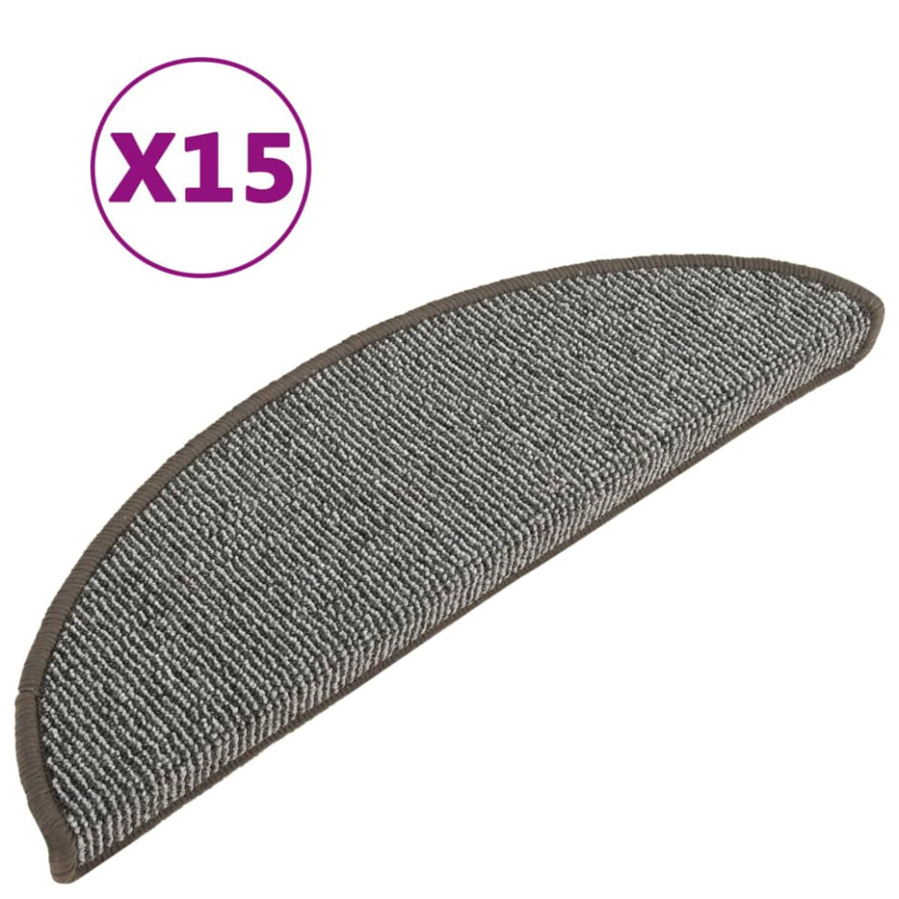 (grey, 56 x 17 x 3 cm) vidaXL 15x Carpet Stair Treads Protector Multi Colours 65x21x4cm/56x17x3cm