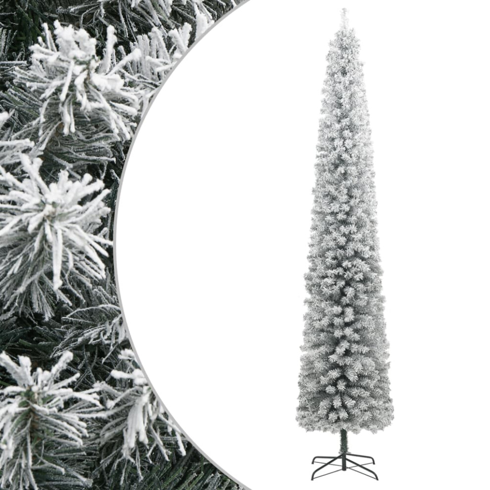 (green and white, 300 cm) vidaXL Slim Artificial Christmas Tree Decoration Artificial Tree Xmas Tree