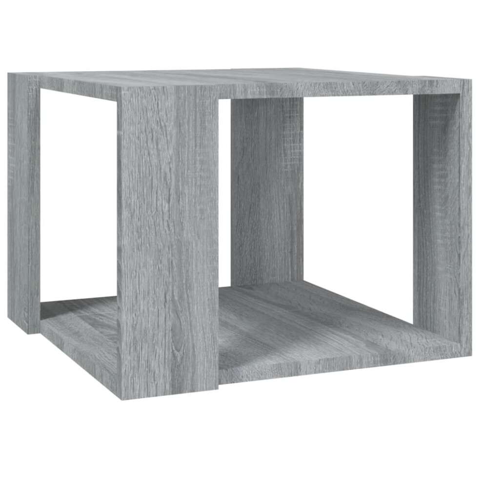 VidaXL Engineered Wood Coffee Table - Grey Sonoma - 40x40x30 cm - Image 2