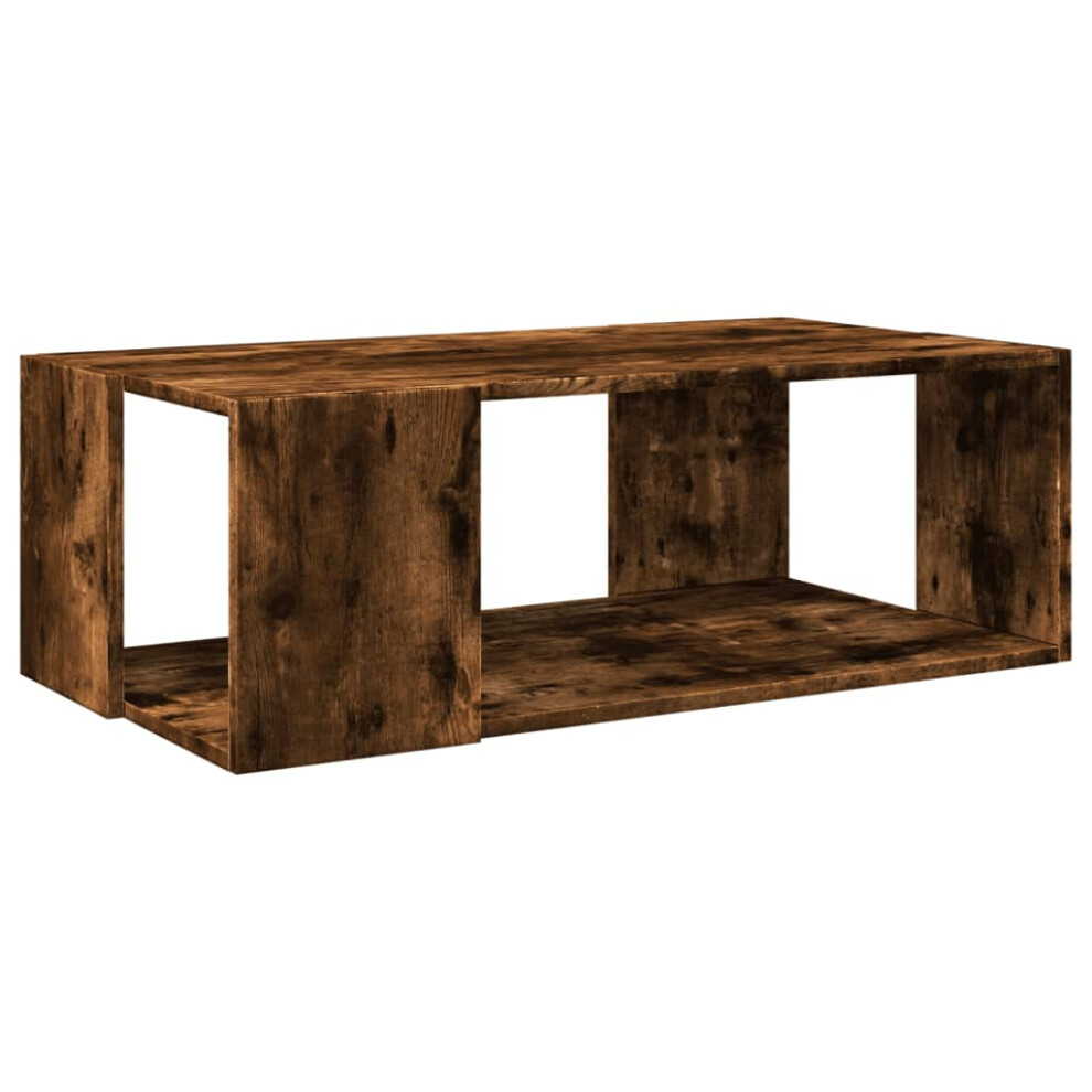 (smoked oak, 89.5 x 48 x 30 cm) vidaXL Coffee Table Hallway Side Table Desk Accent End Table Engineered Wood