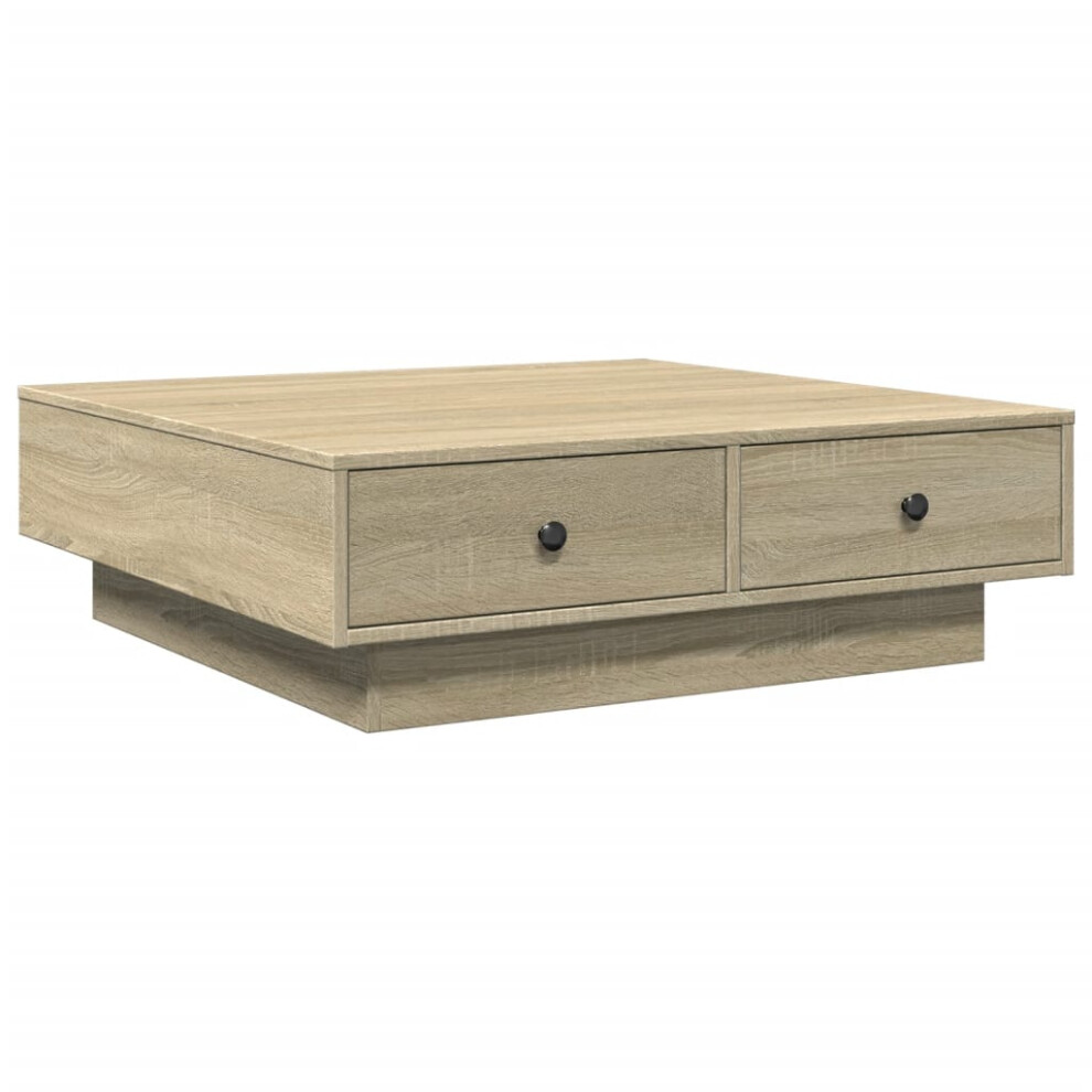 Vidaxl (Sonoma Oak, 90 X 90 X 28 Cm) Coffee Table Hallway Tea End Table Accent Sofa Table Engineered Wood