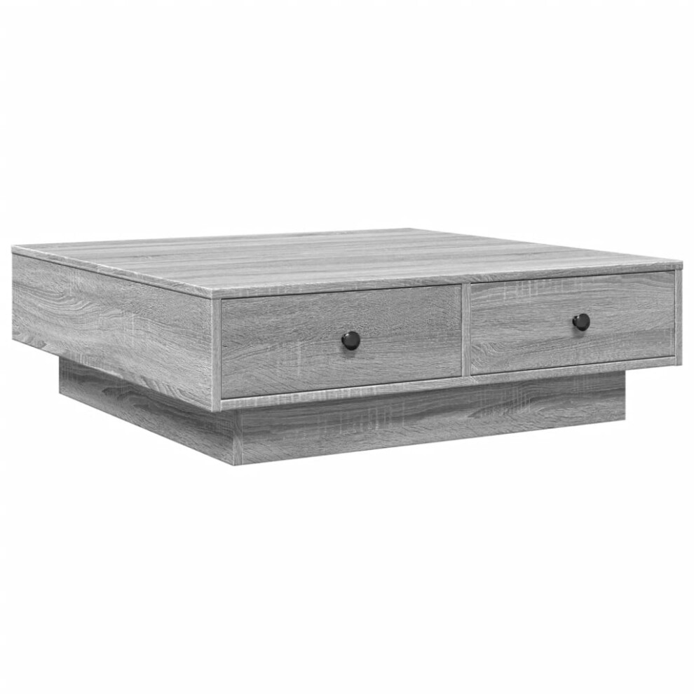 Vidaxl (Grey Sonoma, 90 X 90 X 28 Cm) Coffee Table Hallway Tea End Table Accent Sofa Table Engineered Wood