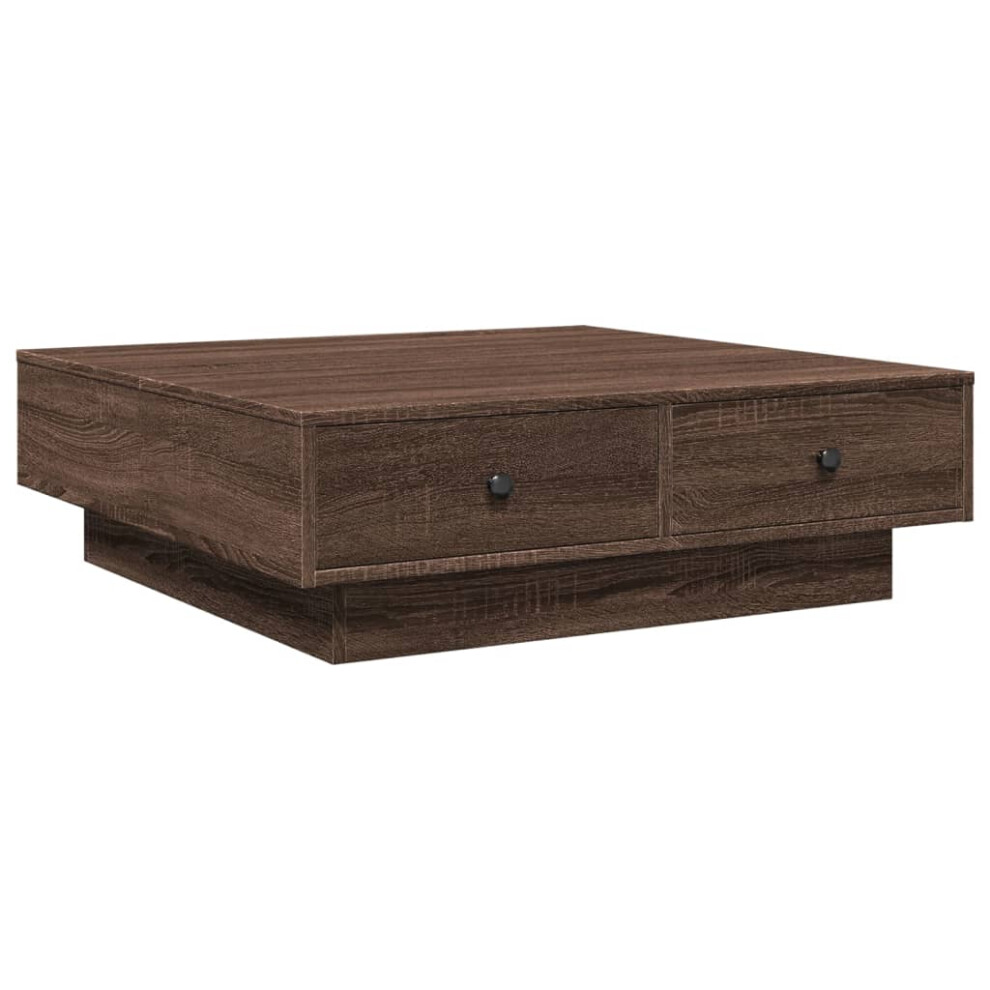 (brown oak, 90 x 90 x 28 cm) vidaXL Coffee Table Hallway Tea End Table Accent Sofa Table Engineered Wood