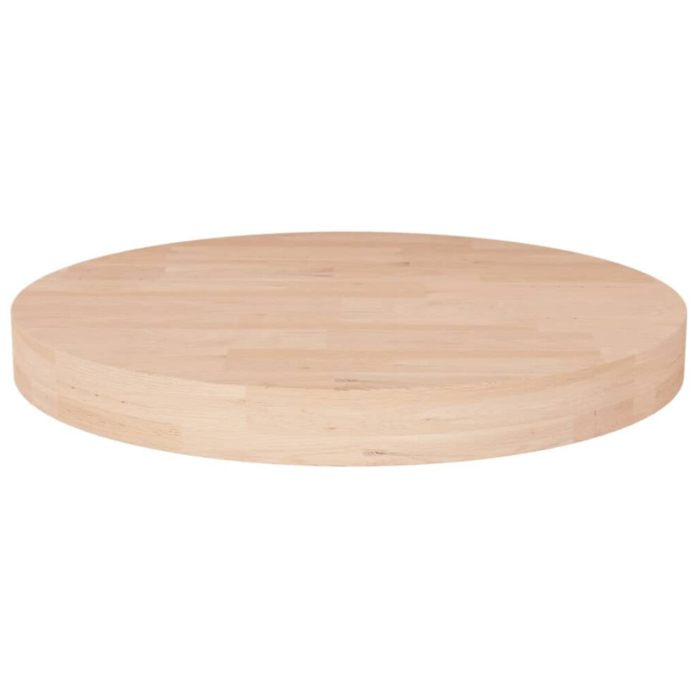 (natural, 40 x 4 cm) vidaXL Solid Wood Oak Round Table Top Untreated Table Top Multi Colours/Sizes