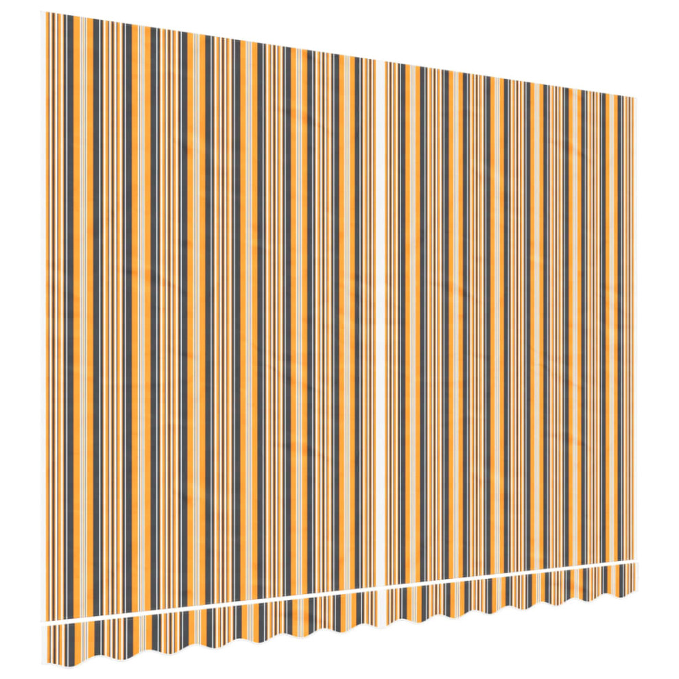 Vidaxl (Orange And Black, 350 X 250 Cm) Awning Top Sunshade Canvas Sunflower Canopy Top Replacement Fabric