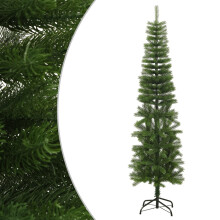 (210 x 56 cm) vidaXL Artificial Slim Christmas Tree with Stand PE Christmas Tree Multi Sizes