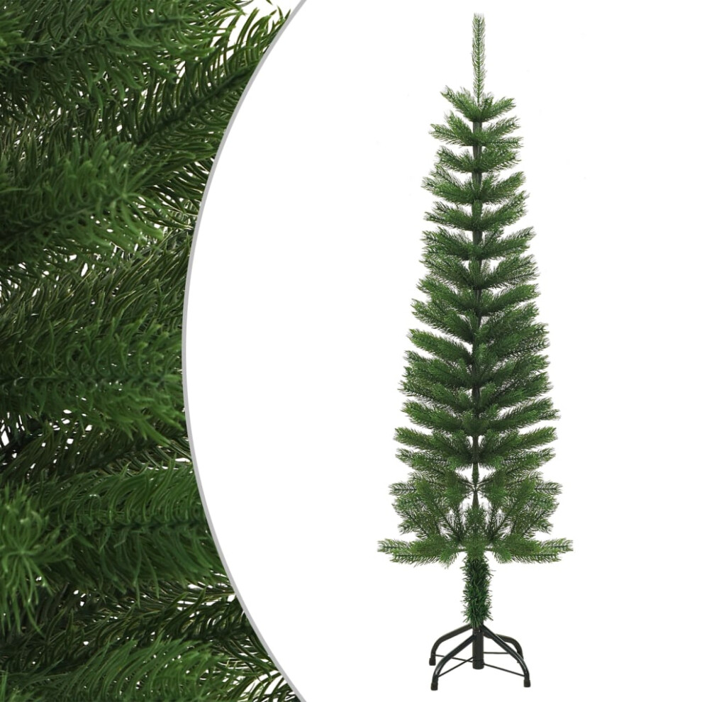 (150 x 46 cm) vidaXL Artificial Slim Christmas Tree with Stand PE Christmas Tree Multi Sizes