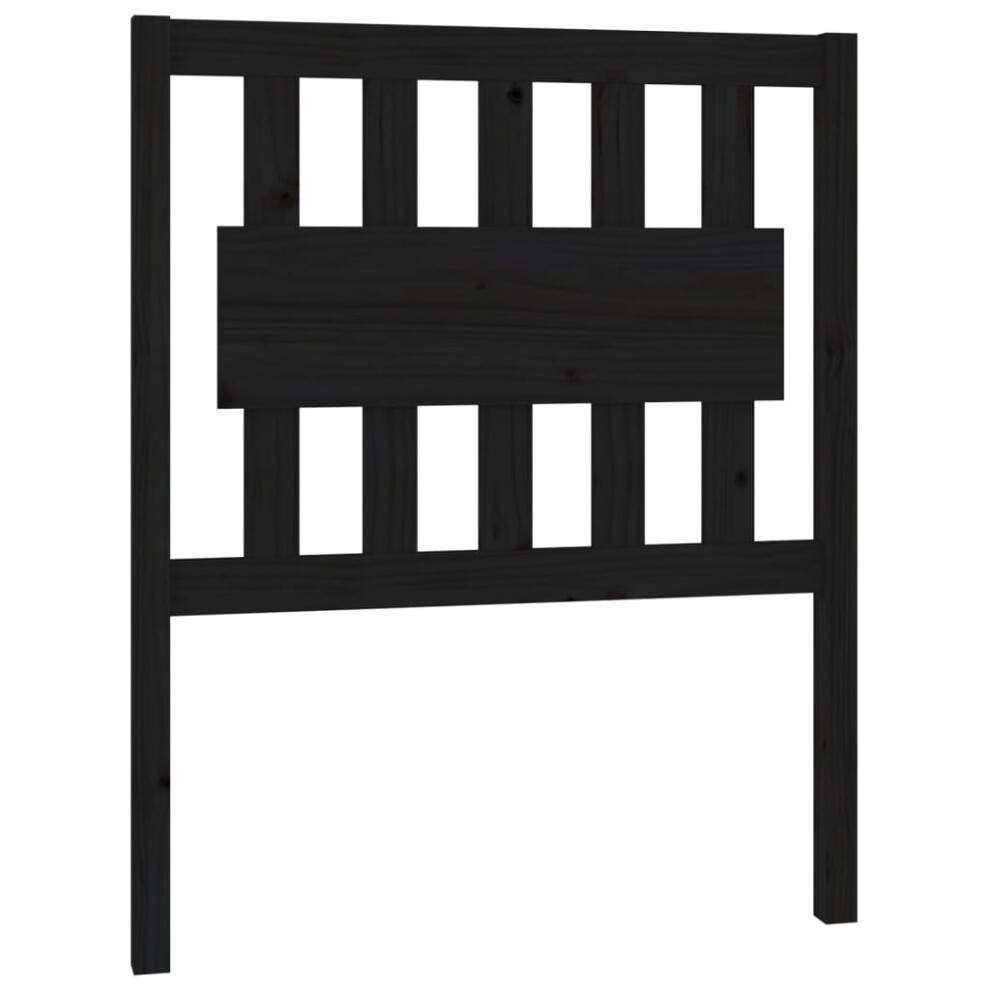 (black) vidaXL Bed Headboard Home Bedroom Decorative Bed Header Panel Solid Wood Pine