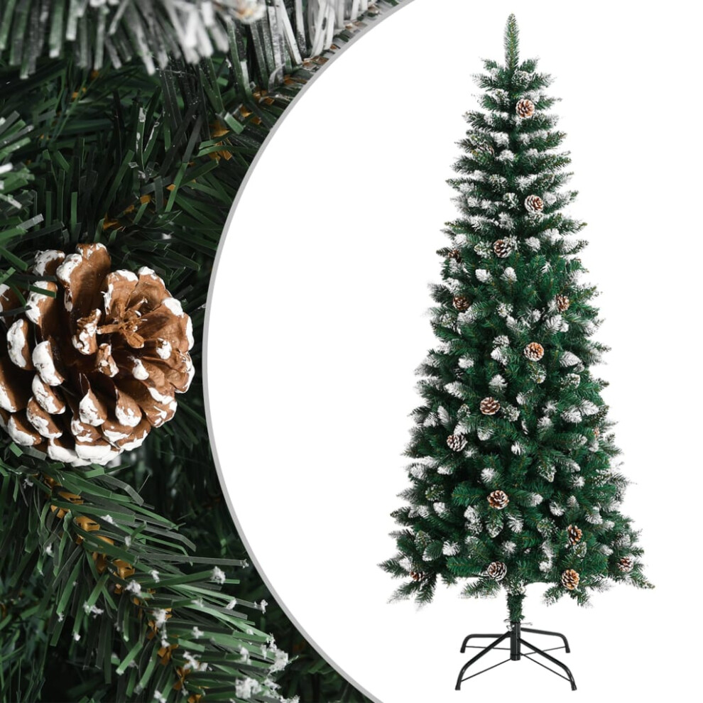 (180 X 76 cm) vidaXL Artificial Christmas Tree With Stand Green PVC Xmas Tree Multi Sizes