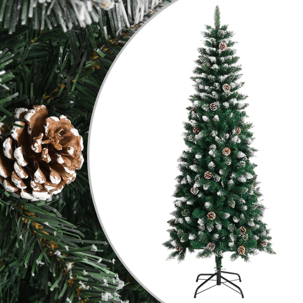 (210 x 86 cm) vidaXL Artificial Christmas Tree with Stand Green PVC Xmas Tree Multi Sizes