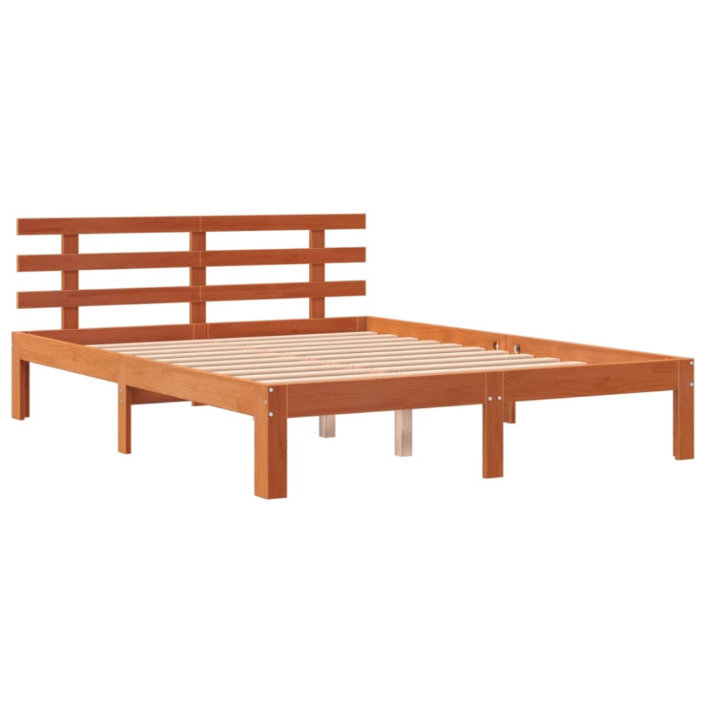 (120 x 200 cm) vidaXL Bed Frame Home Wooden Bedroom Bedstead Platform Bed Base Solid Wood