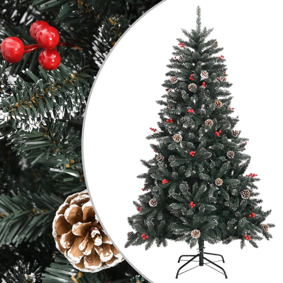 (150 x 83.5 cm) vidaXL Artificial Christmas Tree with Stand Green PVC Xmas Tree Multi Sizes