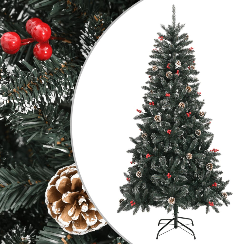 Vidaxl (210 X 144 Cm) Artificial Christmas Tree With Stand Christmas Decoration Green Pvc